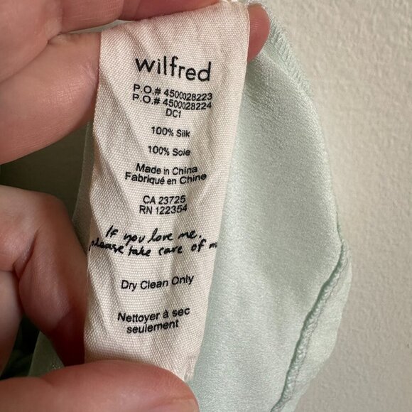 ๐ฟ Wilfred 100% Silk Dress โ Size 6 โ Soft Mint Green - Picture 8 of 8
